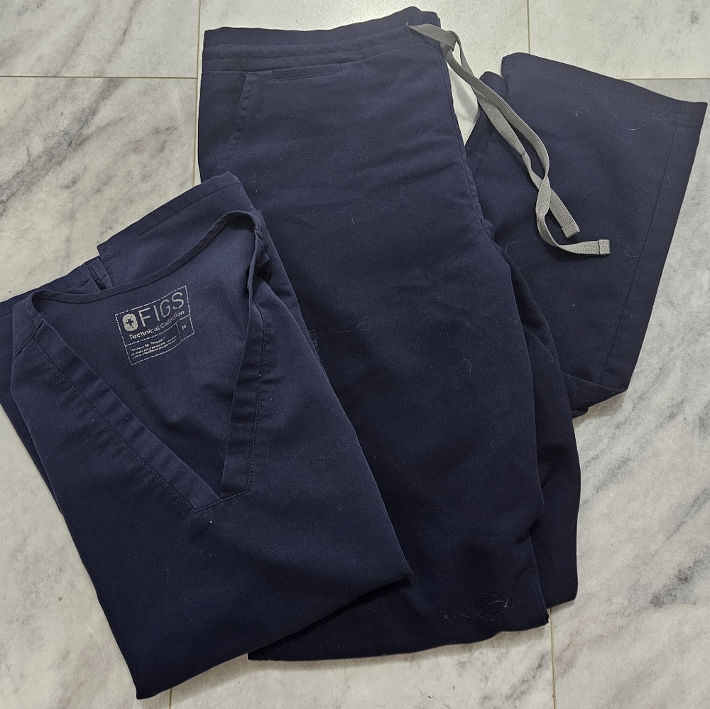 Figs Navy Blue Scrub Pants